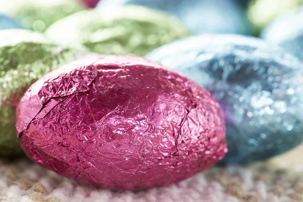 Colorful Chocolate Easter Egg Candy — Stock Photo, Image