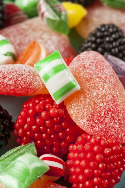 Kleurrijke zoete hard candy pepermuntjes — Stockfoto