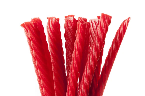Zářivě červená lékořice cukroví — Stock fotografie