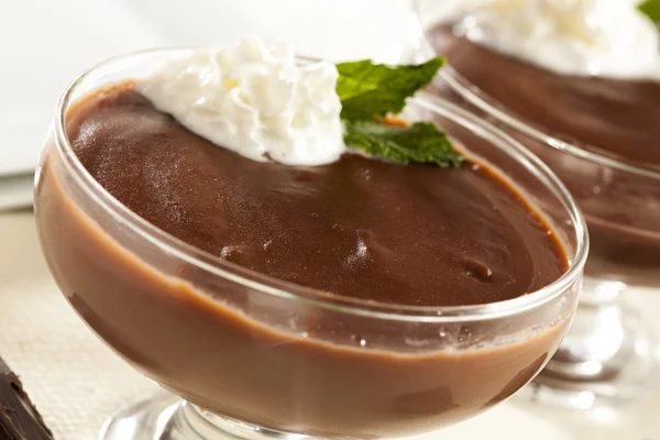 Pudín de chocolate casero caliente — Foto de Stock