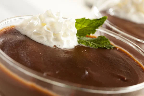 Hete zelfgemaakte chocolade pudding — Stockfoto