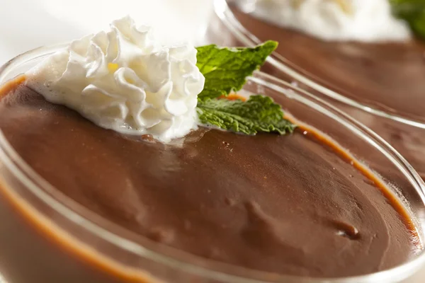 Hot Homemade Chocolate Pudding — Stock Photo, Image