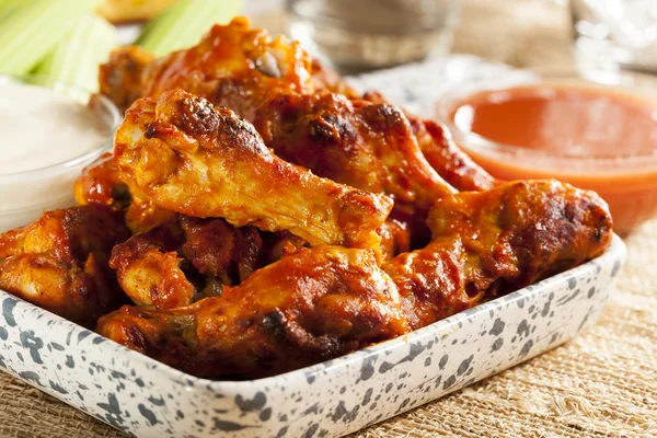 Hot and Spicey Buffalo Chicken Wings — Stock Photo, Image