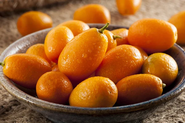 Frische rohe Bio-Kumquats — Stockfoto