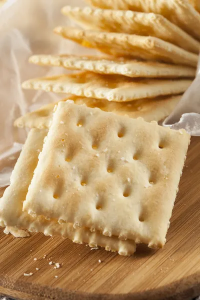 Biscoitos de soda de trigo inteiro orgânico — Fotografia de Stock