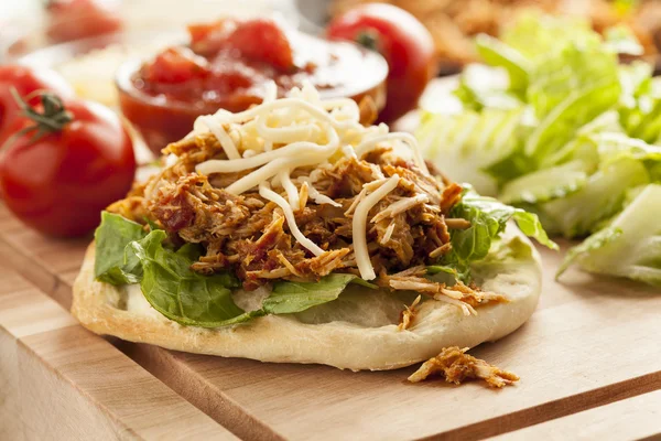 Homemade Mexican Flatbread Taco with meat — Stock Photo, Image