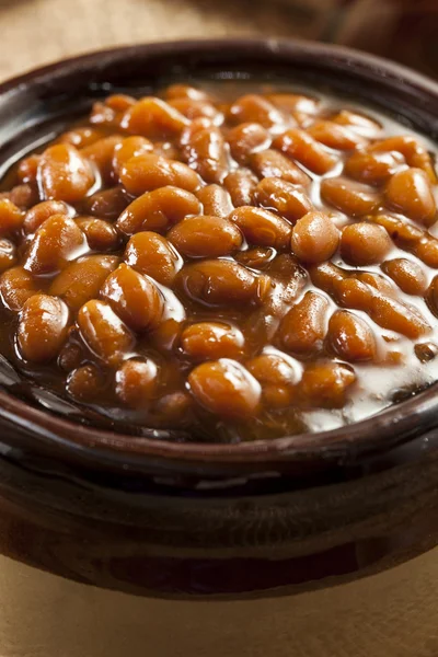 Frijoles horneados barbacoa caseros — Foto de Stock