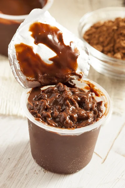 Chocolate Snack Pack Pudim Cup — Fotografia de Stock