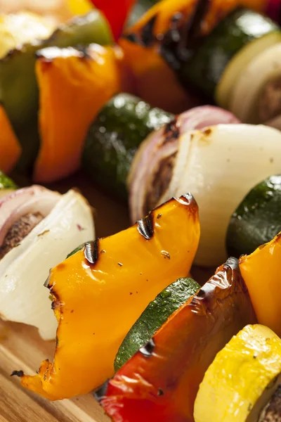 Organic Grilled Vegetable shish Kebab — Stock Photo, Image