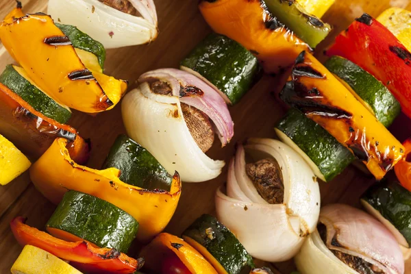 Organic Grilled Vegetable shish Kebab — Stock Photo, Image