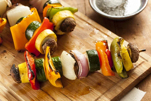 Prato vegetal grelhado orgânico Kebab — Fotografia de Stock