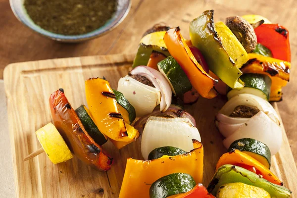 Szerves grillezett zöldség shish Kebab — Stock Fotó