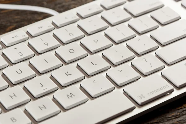 Weiße und graue Computertastatur — Stockfoto