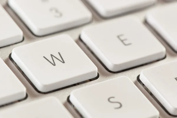 Beyaz ve gri bilgisayar klavye — Stok fotoğraf
