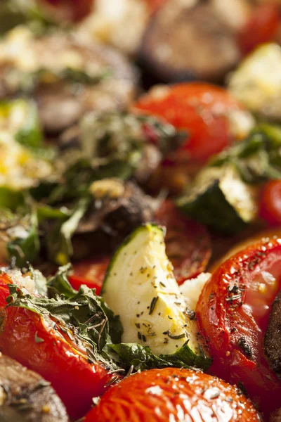 Gratinado de pão de tomate caseiro — Fotografia de Stock