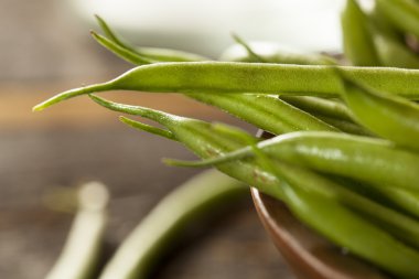 taze organik çiğ Fransız yeşil fasulye