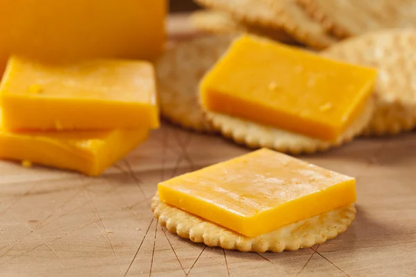 Appetizer Cheese and Cracker — Stok Foto