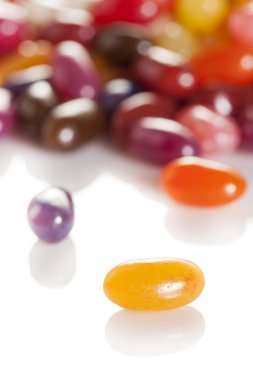 renkli karışık meyveli jöle fasulye