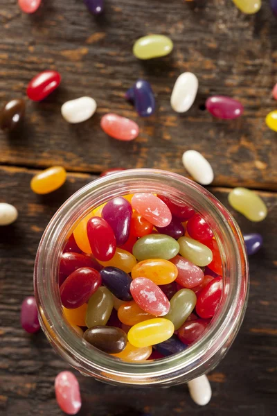 Colorful Mixed Fruity Jelly Beans — Stock Photo, Image