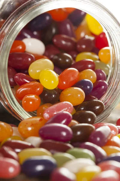 Colorful Mixed Fruity Jelly Beans — Stock Photo, Image