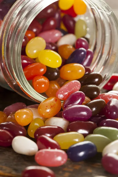 Colorful Mixed Fruity Jelly Beans — Stock Photo, Image