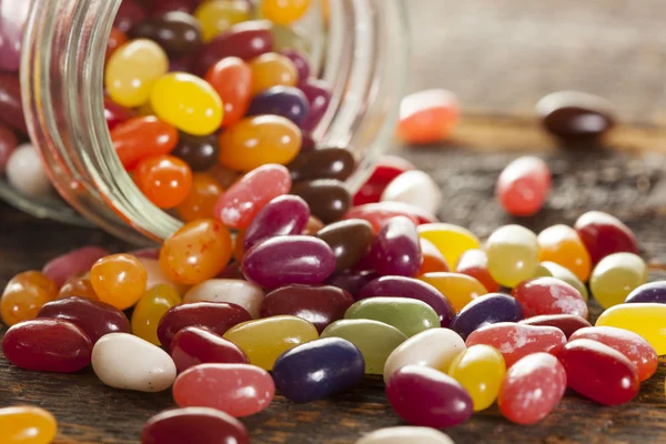 Colorful Mixed Fruity Jelly Beans — Stock Photo, Image