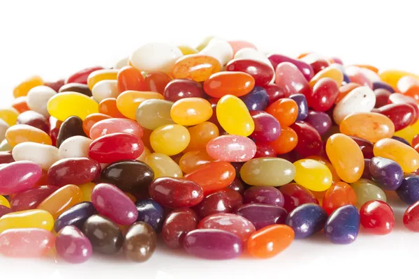 Feijões de geleia de frutas misturadas coloridas — Fotografia de Stock