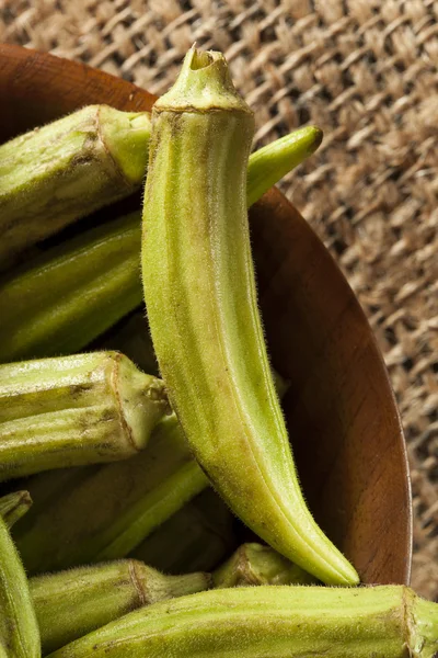 Okra Zielona organicznych warzyw — Zdjęcie stockowe