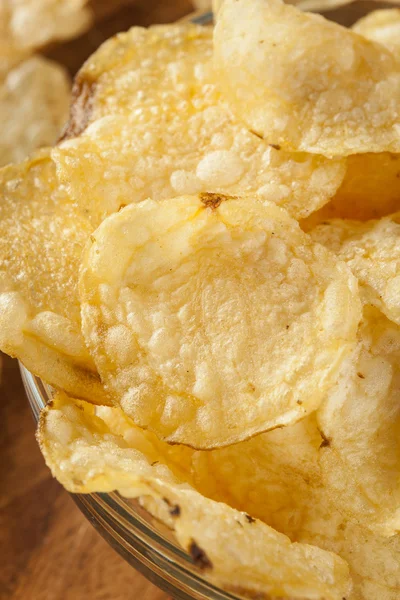 Unhealthy Crispy Potato Chips — Stock Photo, Image