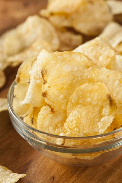 Unhealthy Crispy Potato Chips — Stock Photo, Image
