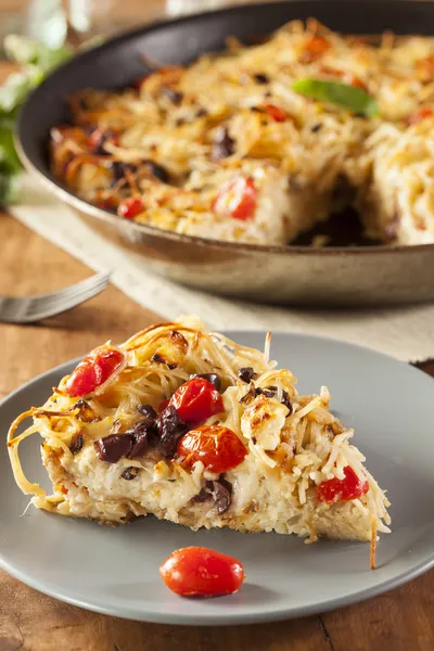 Torta de massa cozida caseira — Fotografia de Stock