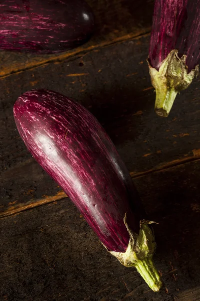 Olgun organik mor patlıcan — Stok fotoğraf