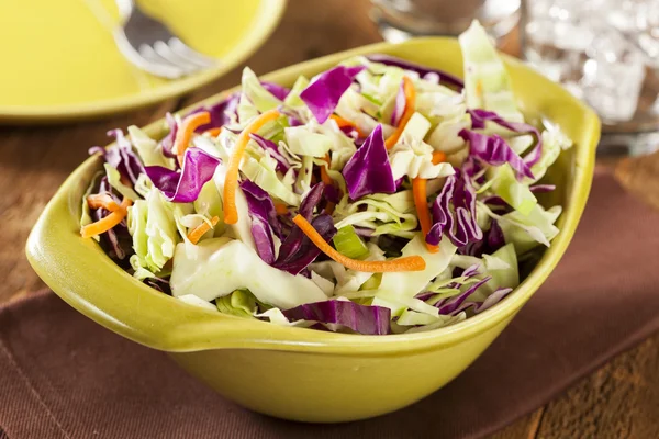 Salada de couve caseira com repolho e alface desfiados — Fotografia de Stock