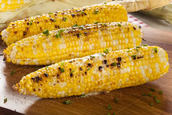 Organic Grilled Corn on the Cob — Stock Photo, Image