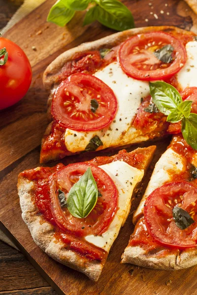 Organik ev yapımı margarita pizza — Stok fotoğraf