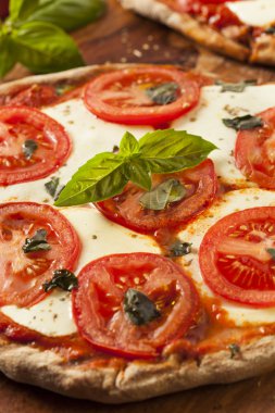 Organik ev yapımı margarita pizza