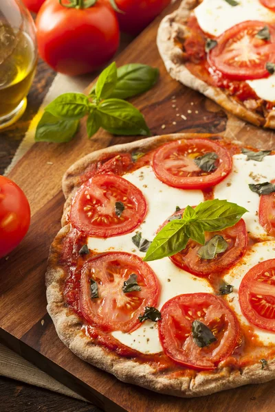 Organik ev yapımı margarita pizza — Stok fotoğraf