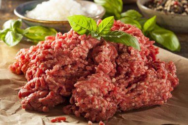 Organic Raw Grass Fed Ground Beef clipart