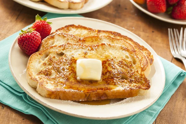 Homemade French Toast with Butter — Stock Photo, Image