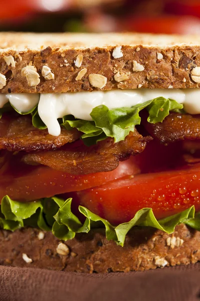 Свежий домашний сэндвич с беконом — стоковое фото