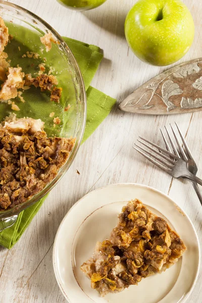 Hausgemachtes Dessert mit Apfelkuchen — Stockfoto