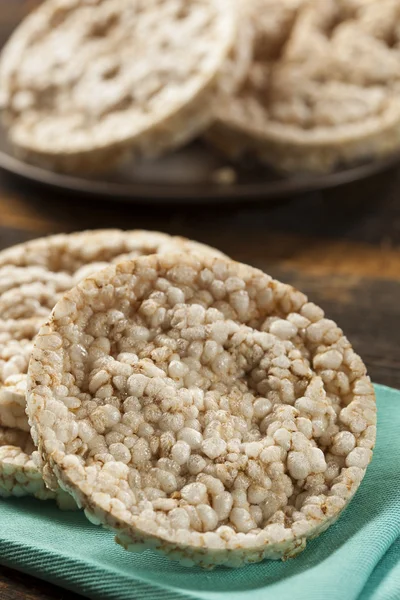 Pasteles de arroz orgánicos saludables — Foto de Stock