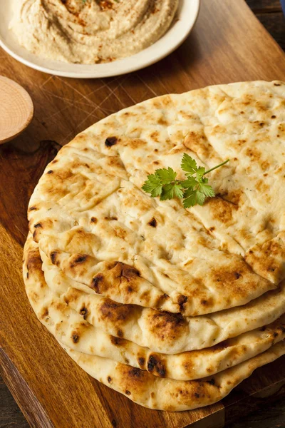 Homemade Indian Naan Flatbread — Stock Photo, Image