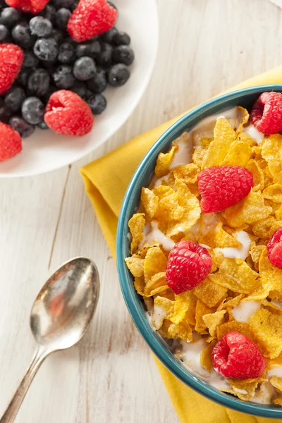 Cereales saludables de copos de maíz —  Fotos de Stock
