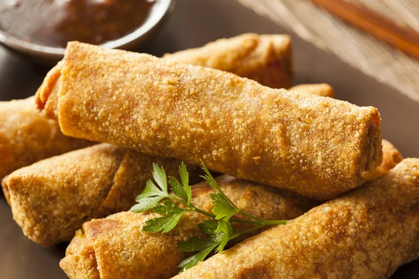 Homemade Chinese Vegetable EggRolls — Stock Photo, Image