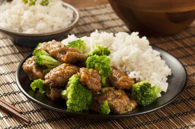 ev yapımı Asya sığır ve brokoli