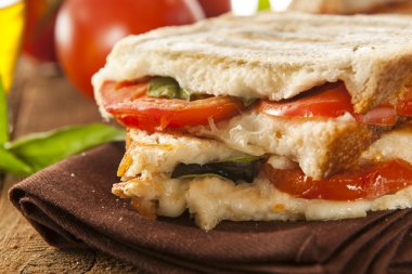 ev yapımı domates ve mozzarella panini