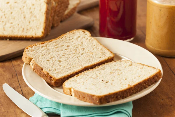 Homemade Chunky Peanut Butter Sandwich — Stock Photo, Image