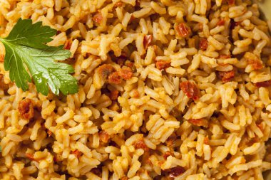 ev yapımı İspanyol rice maydanoz ile
