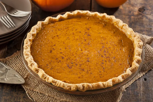 Homemade Delicious Pumpkin Pie — Stock Photo, Image